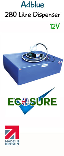 280 litre Mobile Adblue dispenser Layflat - 12V