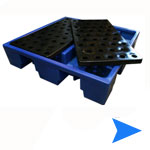 4 Drum AdBlue Plastic Spill Pallet - PE Grid