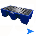 2 Drum AdBlue Plastic Spill Pallet - PE Grid