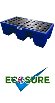 2 Drum AdBlue Plastic Spill Pallet - PE Grid