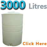 3000 Litre Large Water Tank Natural