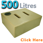 Garden Water Butt 500 Litres V2 Sandstone