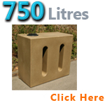 Garden Water Butt 750 Litres In Sandstone